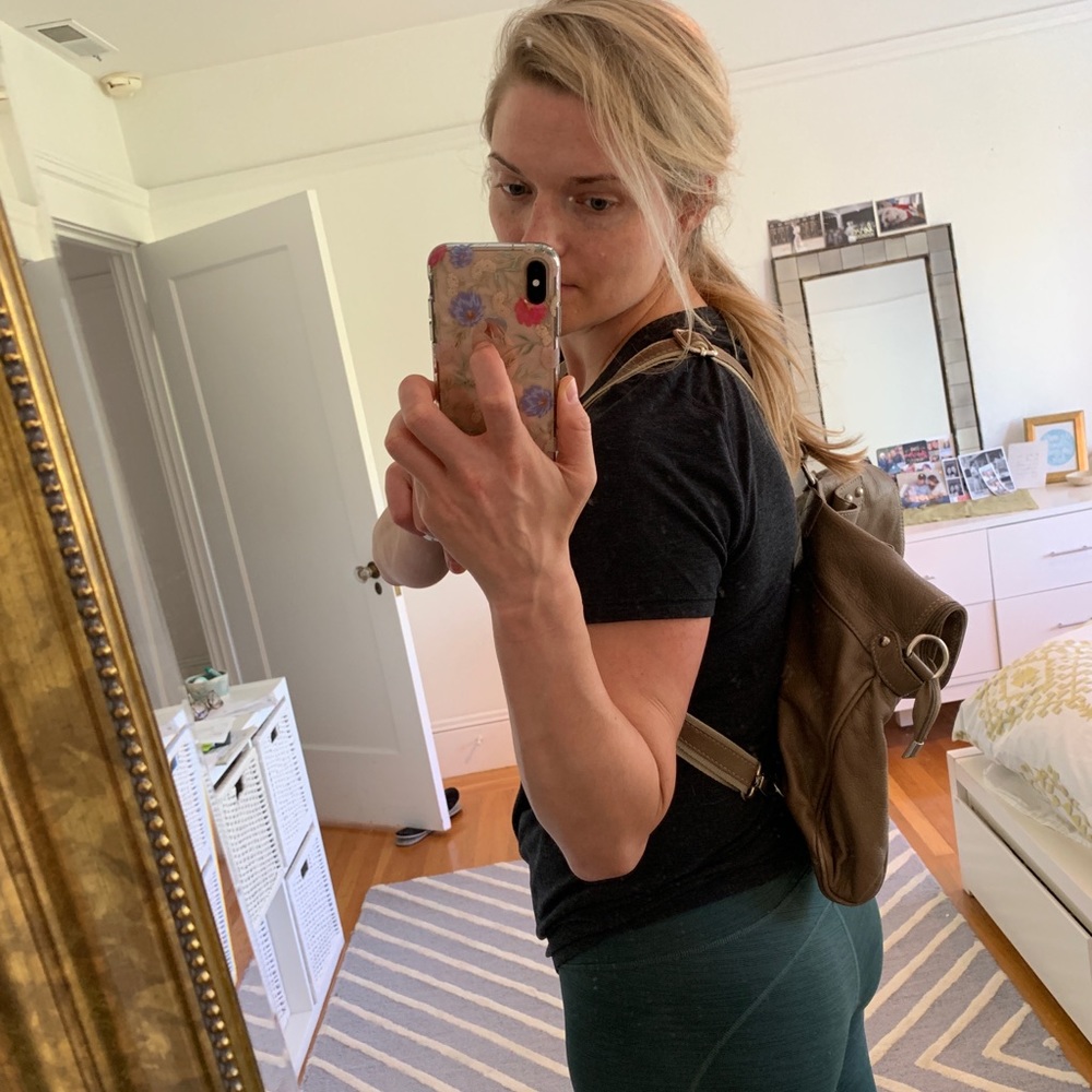 Italian genuine leather convertible backpack bag